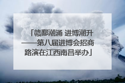 赣鄱潮涌 进博潮升——第八届进博会招商路演在江西南昌举办