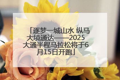 逐梦一城山水 纵马大境通达——2025大通半程马拉松将于6月15日开跑