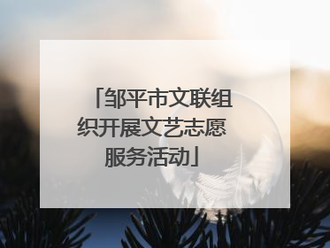 邹平市文联组织开展文艺志愿服务活动
