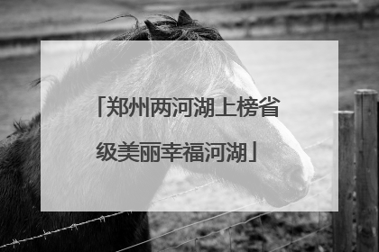 郑州两河湖上榜省级美丽幸福河湖