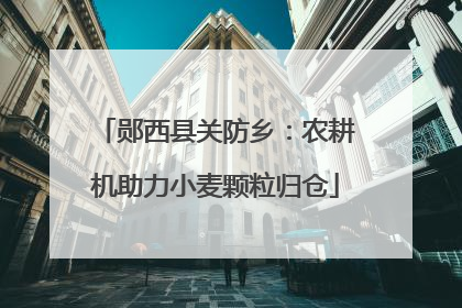 郧西县关防乡：农耕机助力小麦颗粒归仓