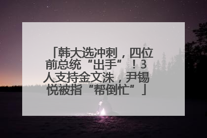 韩大选冲刺，四位前总统“出手”！3人支持金文洙，尹锡悦被指“帮倒忙”