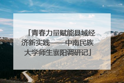 青春力量赋能县域经济新实践——中南民族大学师生襄阳调研记