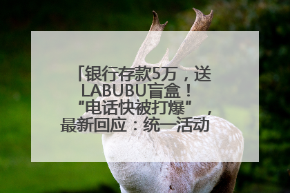 银行存款5万，送LABUBU盲盒！“电话快被打爆”，最新回应：统一活动，进货渠道不清楚