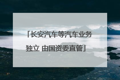 长安汽车等汽车业务独立 由国资委直管