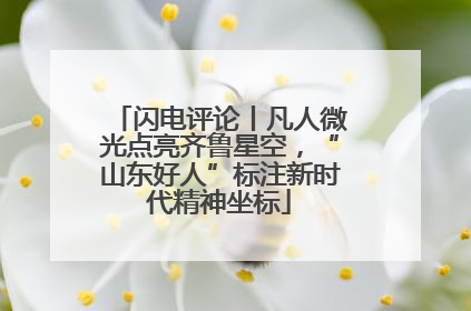 闪电评论丨凡人微光点亮齐鲁星空，“山东好人”标注新时代精神坐标