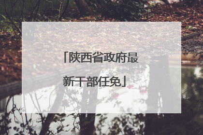 陕西省政府最新干部任免