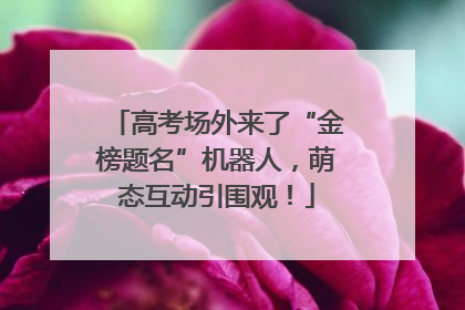 高考场外来了“金榜题名”机器人，萌态互动引围观！