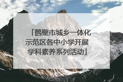鹤壁市城乡一体化示范区各中小学开展学科素养系列活动