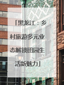 黑龙江：乡村旅游多元业态解锁田园生活新魅力
