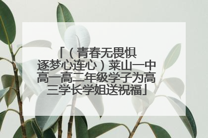 （青春无畏惧   逐梦心连心）莱山一中高一高二年级学子为高三学长学姐送祝福