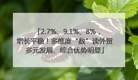 2.7%、9.1%、8%，增长平稳！多维度“数”读外贸多元发展、综合优势明显