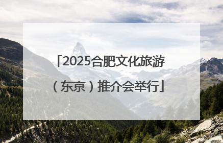 2025合肥文化旅游（东京）推介会举行