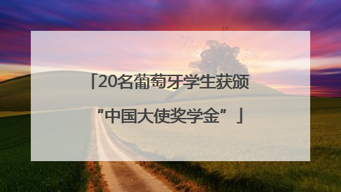 20名葡萄牙学生获颁“中国大使奖学金”