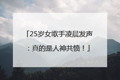 25岁女歌手凌晨发声：真的是人神共愤！