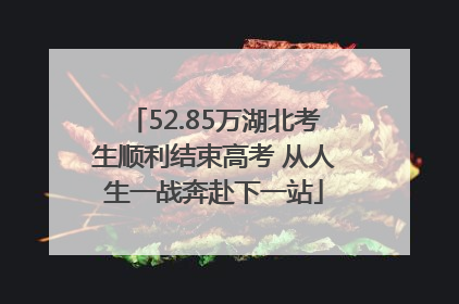 52.85万湖北考生顺利结束高考 从人生一战奔赴下一站