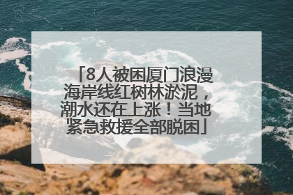 8人被困厦门浪漫海岸线红树林淤泥，潮水还在上涨！当地紧急救援全部脱困