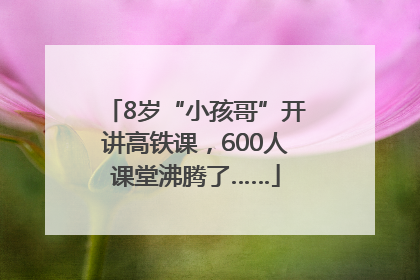 8岁“小孩哥”开讲高铁课，600人课堂沸腾了……