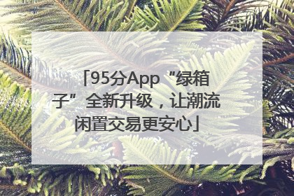 95分App“绿箱子”全新升级，让潮流闲置交易更安心