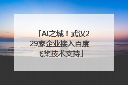 AI之城！武汉229家企业接入百度飞桨技术支持